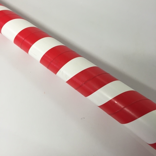 LOLLY, Candy Cane Straw Red & White Stripe 1.5m H PVC